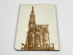 carte postale gravee cathedrale strasbourg