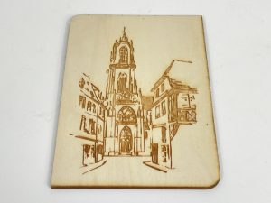carte postale gravee selestat eglise saint georges